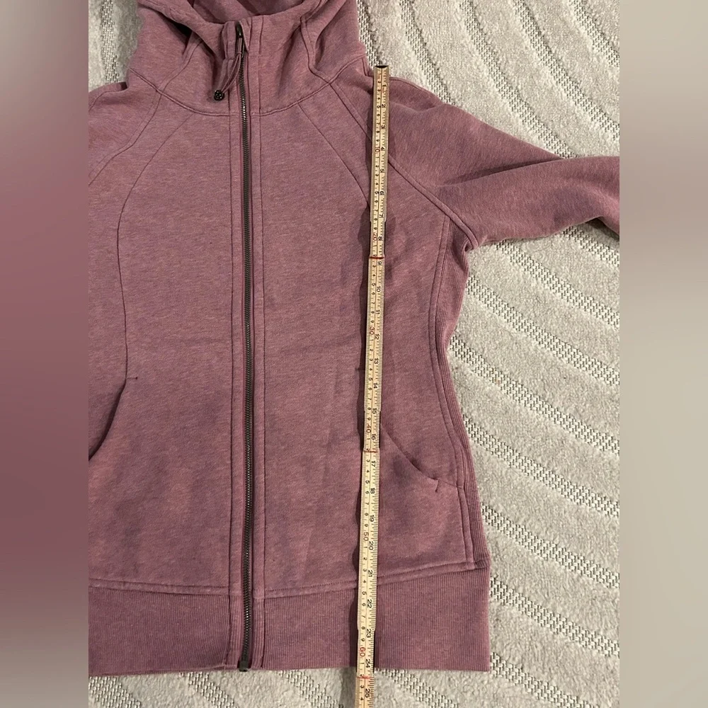 Lululemon Scuba Full-Zip Hoodie in Heathered Velvet Dust - Size 8